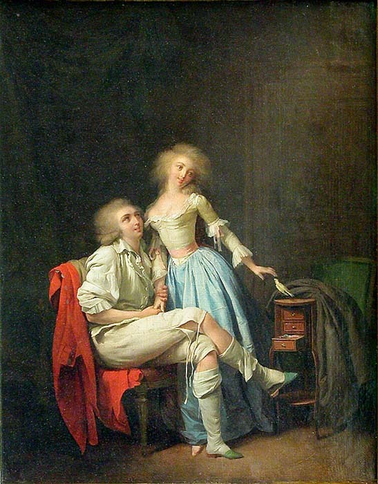 Couple With An Escaped Bird by Louis Leopold Boilly